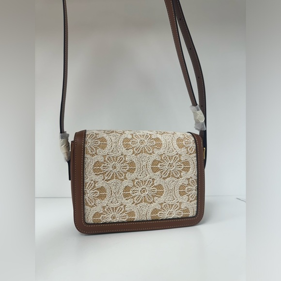 Celine Teen Triomphe Embroidered Raffia Textile Bag - Picture 11 of 14